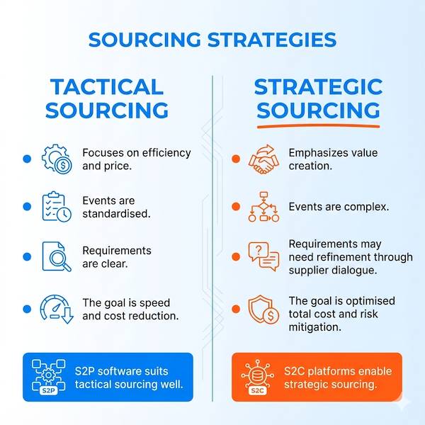 infograhic showing when to use s2c vs s2p