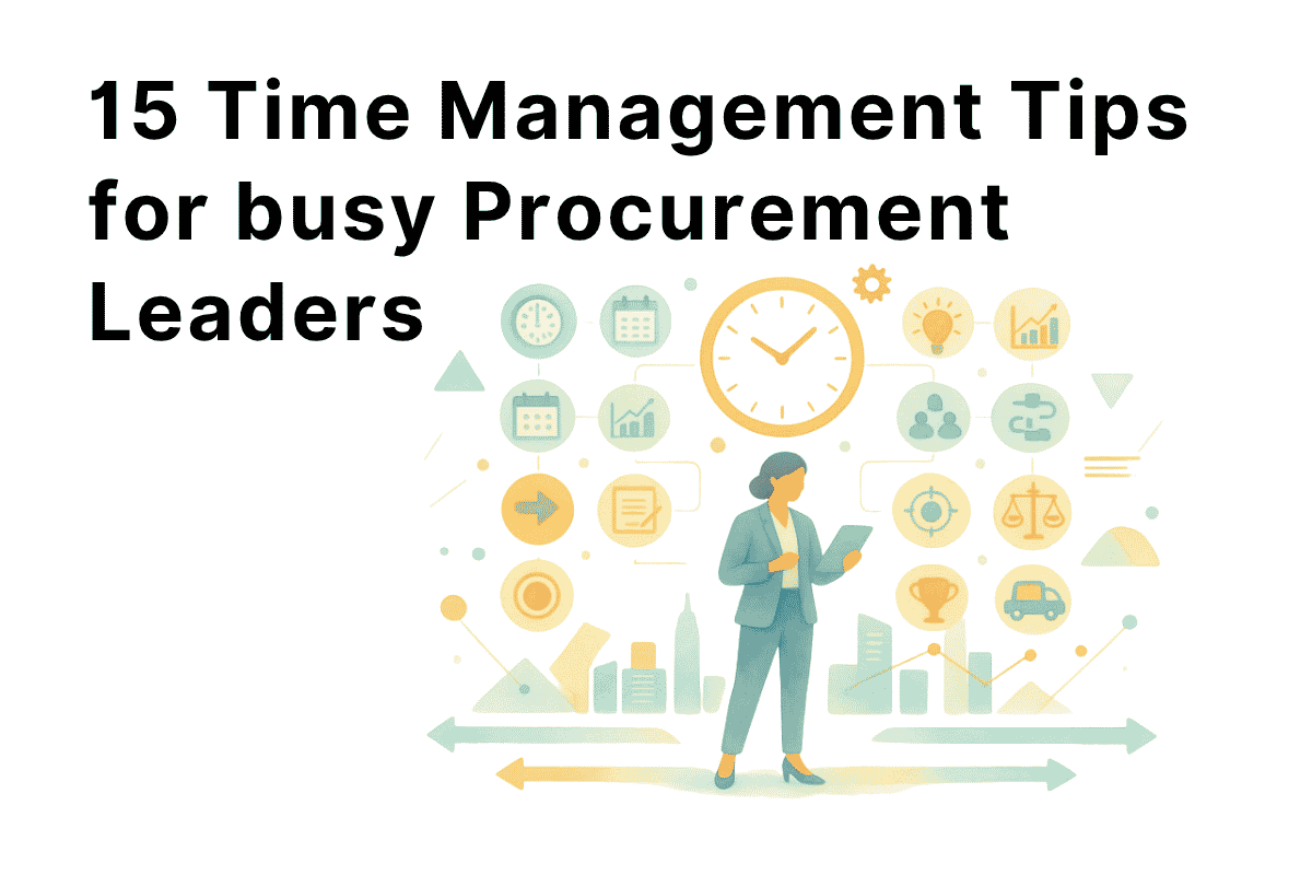 Blog image for blog titled: 15 Time Management Tips for busy Procurement Leaders